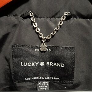 Lucky Brand Black Quilted Puffer Coat Women’s Size XL